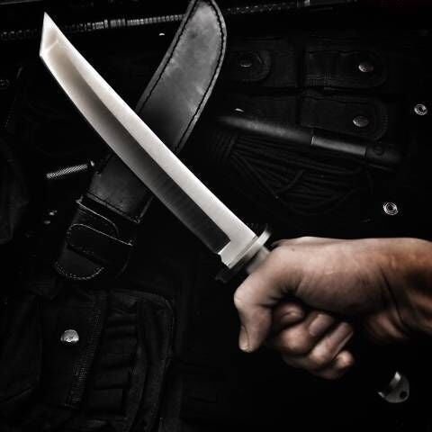 12.59 inch High Hardness Fixed Blade Tactical Knife Outdoor Army Hunting Knife Survival Gear Straight Knives Stainless Steel Combat Katana Camping Tools+Leather Sheath