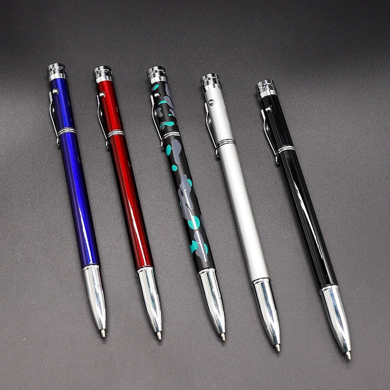 【Free gift】New Multi-function LED Tactical Pen Self-defense  Automatic Knife Camping Multifuntion Tools