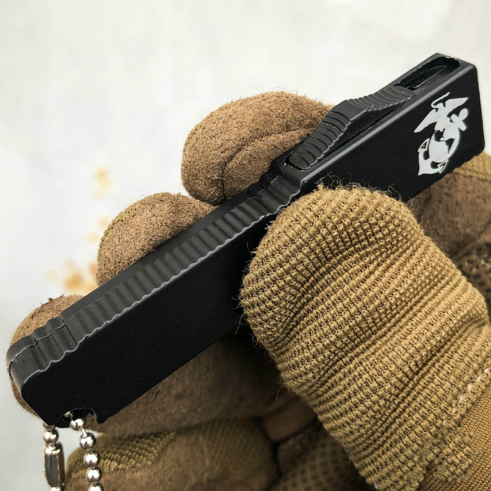 FAST SHIPPING Mini OTF USMC MILITARY MARINES Out The Front Tactical Pocket Knife w Key Chain