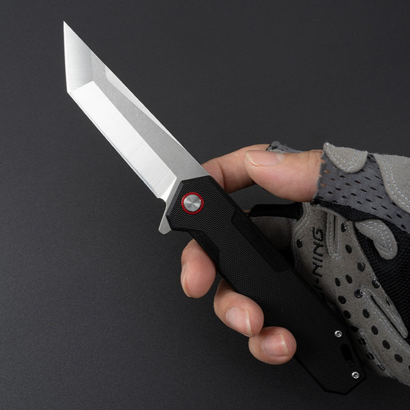 Folding Knife Outdoor G10 Folding Knife Wilderness Survival Knife Portable Fruit Knife Sharp Knife
