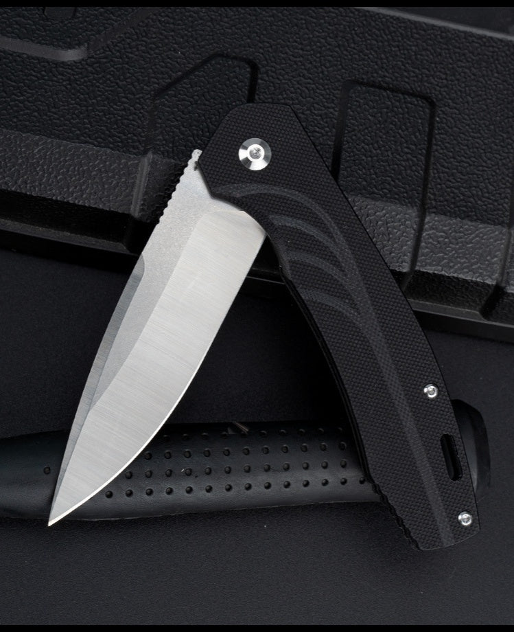 Camping Survival Outdoor Self-defense Sharp Fruit Knife Folding Knife D2 Stainless Steel Folding Knife