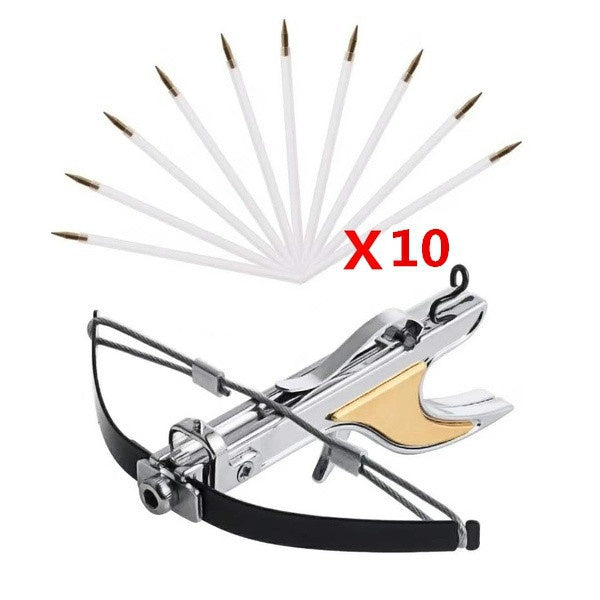 Stainless Steel Metal Ornaments Outdoor Hunting Toy New Toothpick Crossbow Chopsticks Bow Cross Arrow Bow