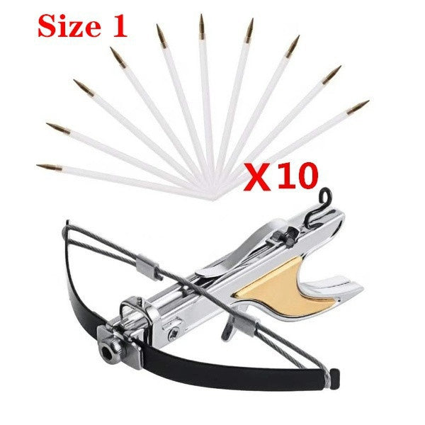 Stainless Steel Metal Ornaments Outdoor Hunting Toy New Toothpick Crossbow Chopsticks Bow Cross Arrow Bow