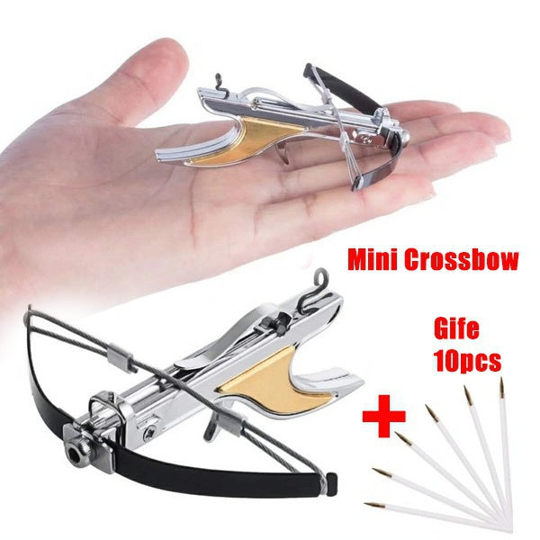 Stainless Steel Metal Ornaments Outdoor Hunting Toy New Toothpick Crossbow Chopsticks Bow Cross Arrow Bow