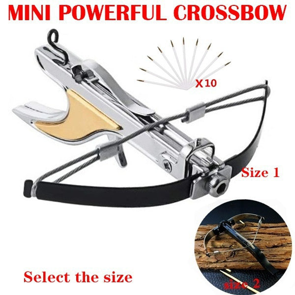 Stainless Steel Metal Ornaments Outdoor Hunting Toy New Toothpick Crossbow Chopsticks Bow Cross Arrow Bow