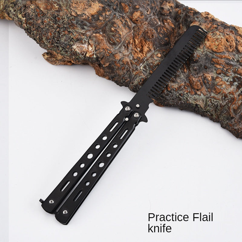 Practice comb folding knife Butterfly practice swing knife Portable swing knife Multi-function swing comb Training swing knife