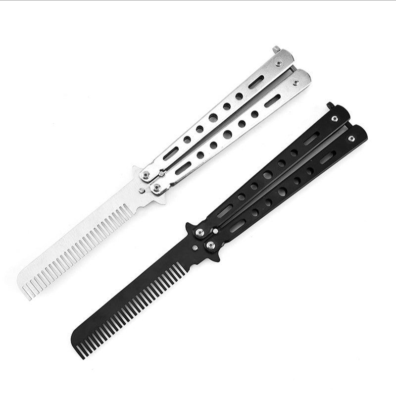 Practice comb folding knife Butterfly practice swing knife Portable swing knife Multi-function swing comb Training swing knife