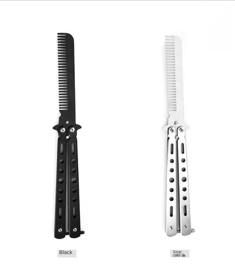 Practice comb folding knife Butterfly practice swing knife Portable swing knife Multi-function swing comb Training swing knife