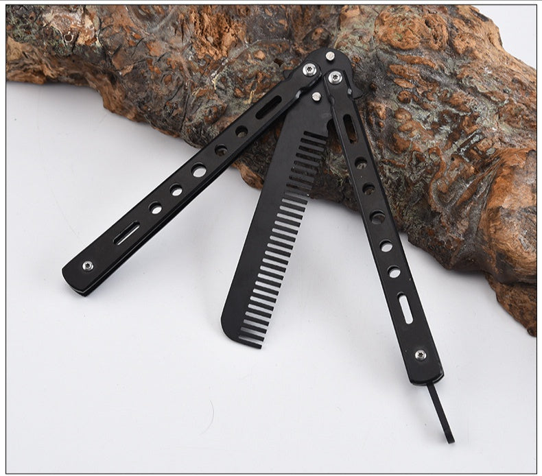 Practice comb folding knife Butterfly practice swing knife Portable swing knife Multi-function swing comb Training swing knife