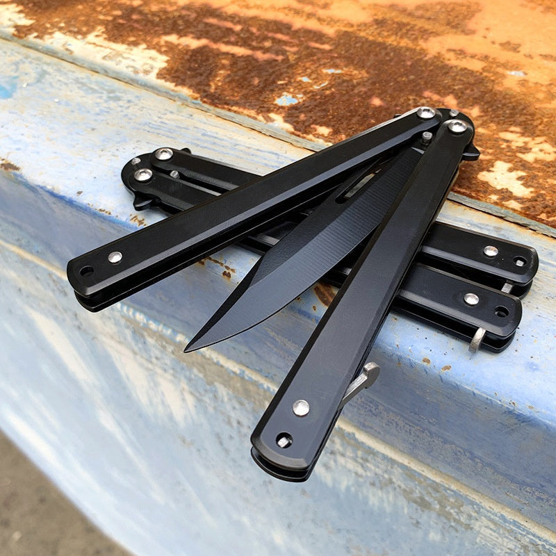 Unshaved butterfly swing knife Folding play knife Butterfly practice knife Outdoor practice swing knife