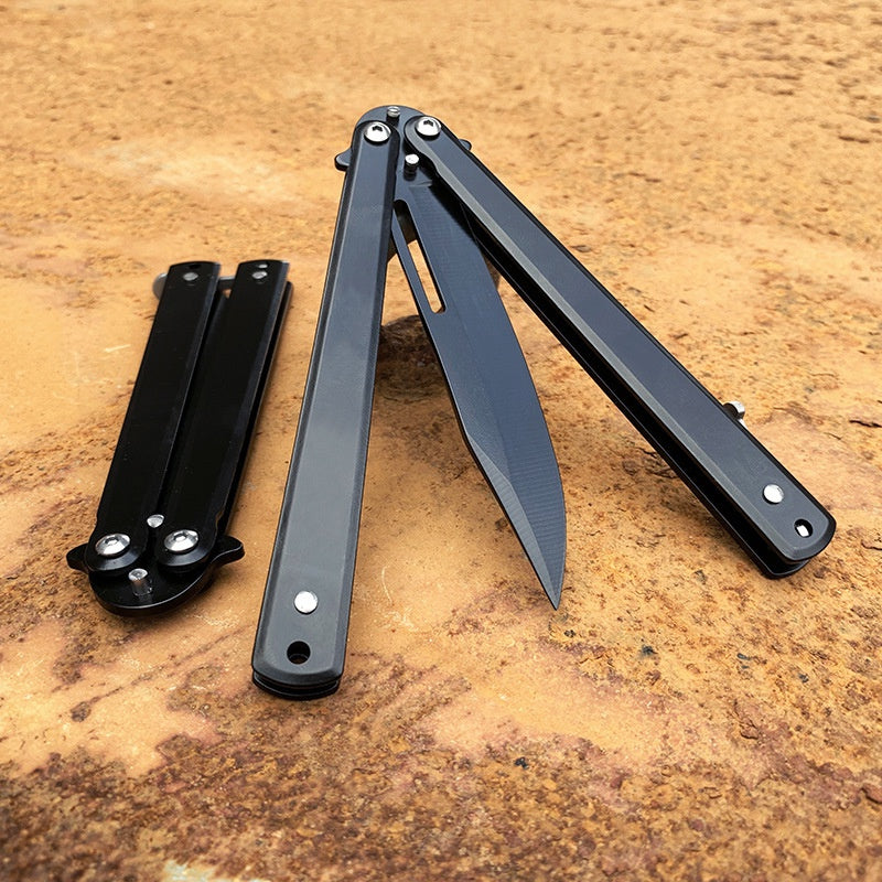 Unshaved butterfly swing knife Folding play knife Butterfly practice knife Outdoor practice swing knife