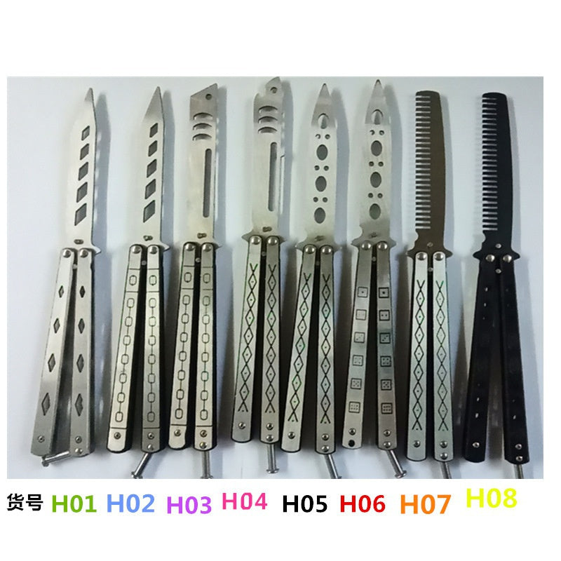 Butterfly Knife Folding Pocket Knife Knife Practice Flick Knife Practice Flick Knife Practice Comb Folding Knife Unopened Spot Training Knife