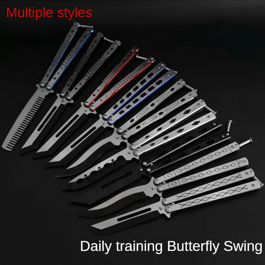 Butterfly Knife Folding Pocket Knife Knife Practice Flick Knife Practice Flick Knife Practice Comb Folding Knife Unopened Spot Training Knife