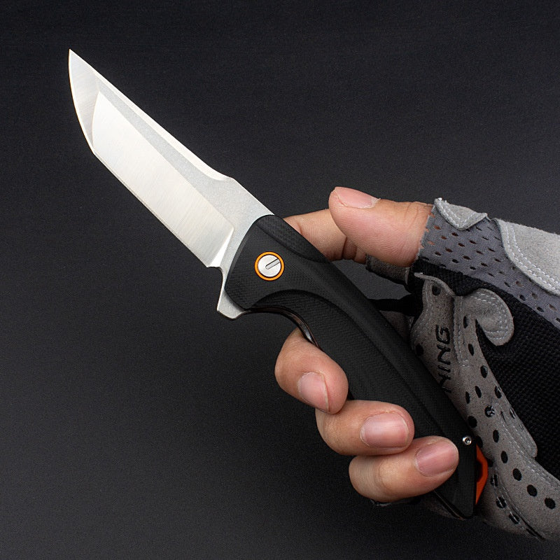 G10 handle D2 steel self-defense folding knife bearing sharp outdoor survival knife high hardness pocket knife folding knife