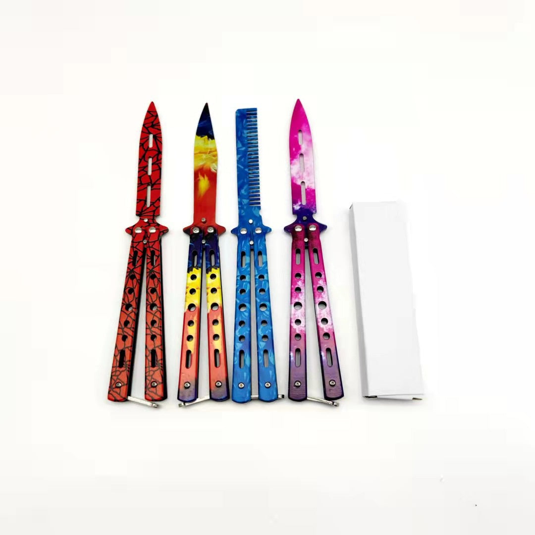 Butterfly practice butterfly swing hand knife practice knife butterfly comb butterfly knife butterfly butterfly series not edged