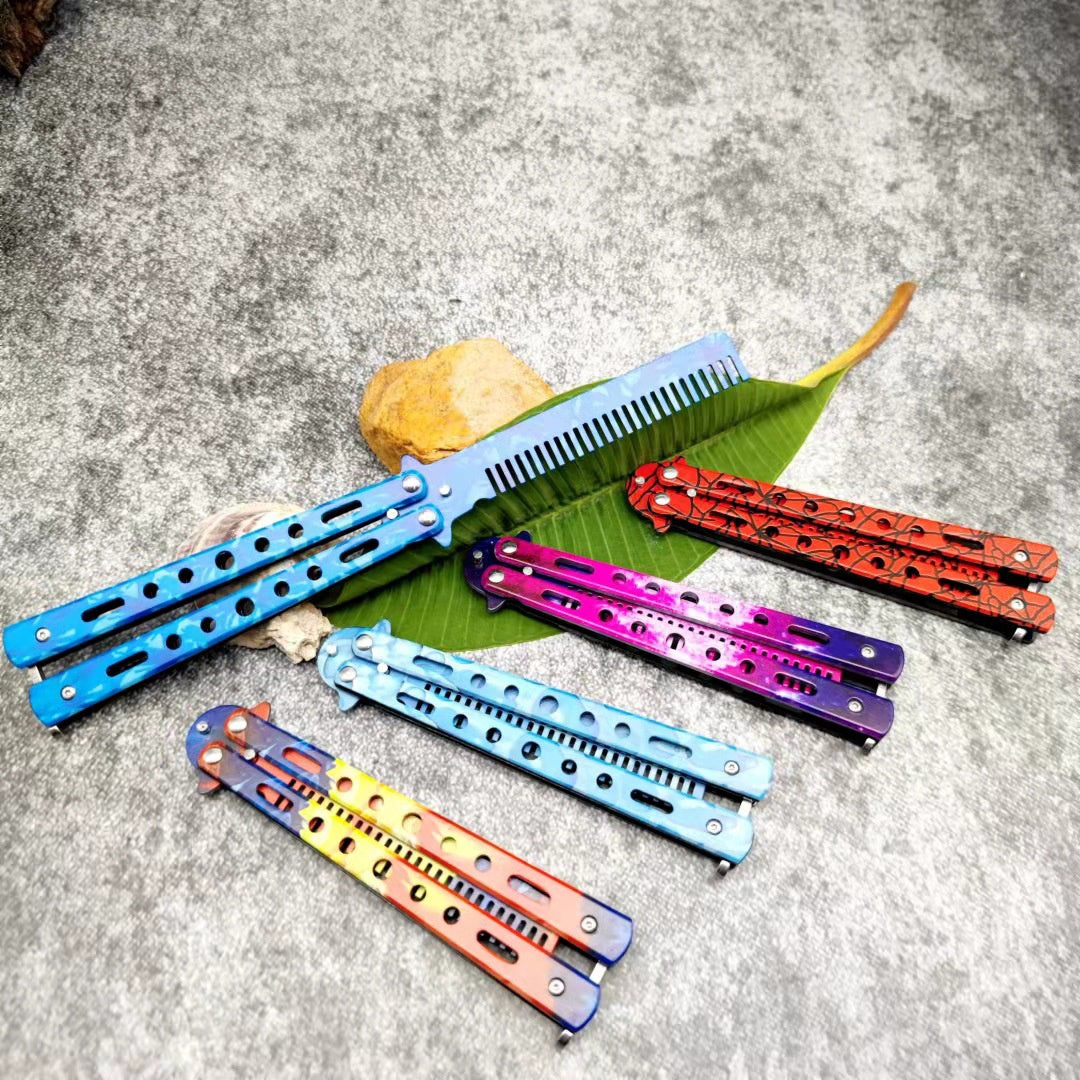 Butterfly practice butterfly swing hand knife practice knife butterfly comb butterfly knife butterfly butterfly series not edged