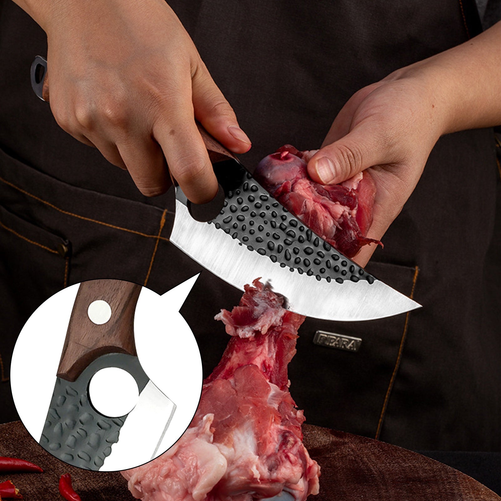 Chef kitchen knife forged fire knife handmade stainless steel kitchen boning knife fishing knife meat cleaver butcher knife