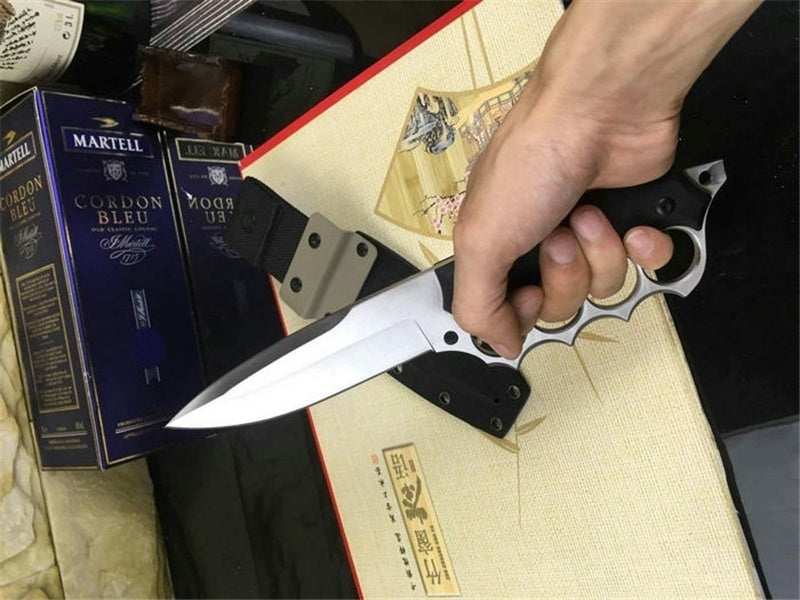 Self-defense Ring Knives  Fixed Knuckle Knife Multipurpose Portable Rescue Outdoor Walking Camping Tool CHR