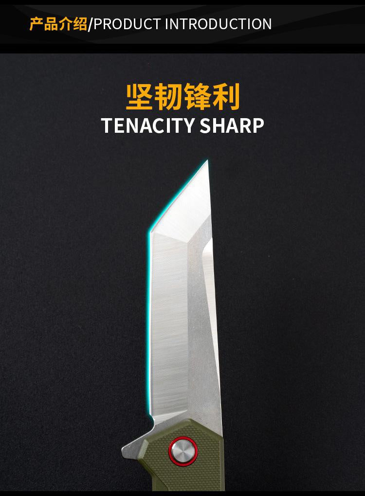 Portable fruit blade sharp knife folding knife outdoor G10 folding knife wild survival knife spot supply manufacturer
