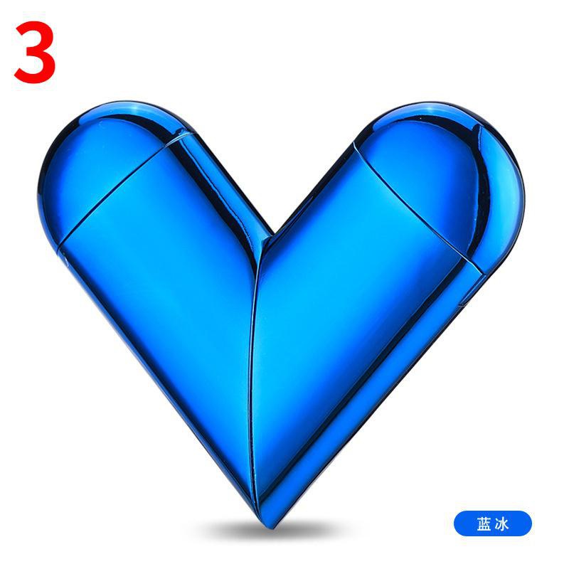 New Creative Free Fire Folding Magic Love Heart Gas Electric Lighter Dual Use Charge Lighter Valentine's Gift USB Lighter  （  NO GAS ）