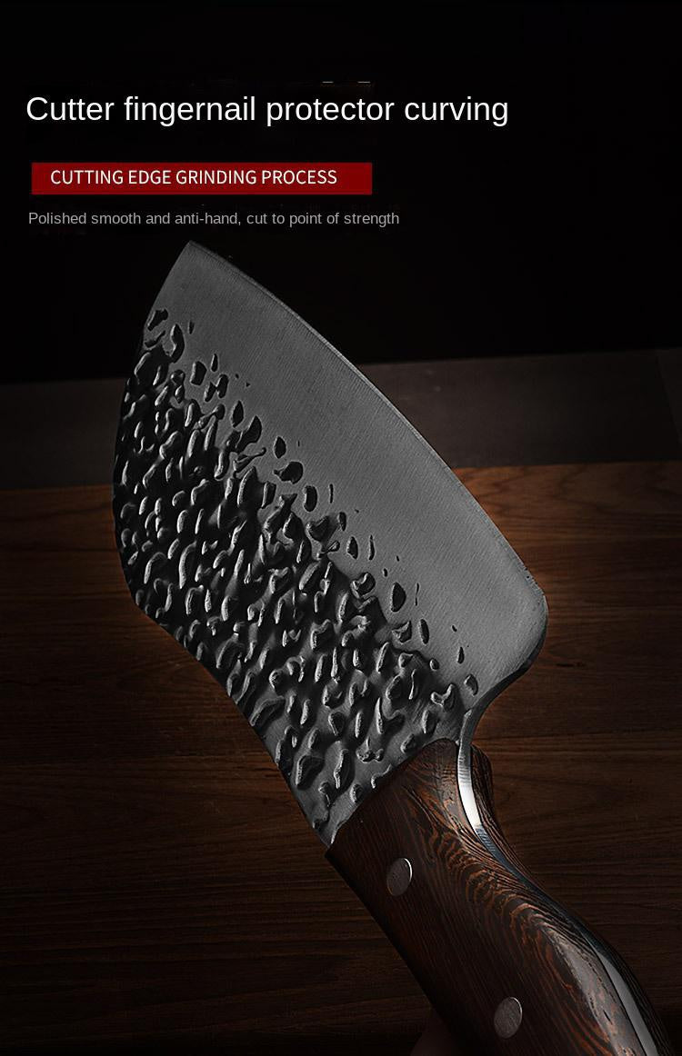 Forging kitchen knife stainless steel cutting and cutting dual-purpose knife household sharp bone cutting and meat cutting knife