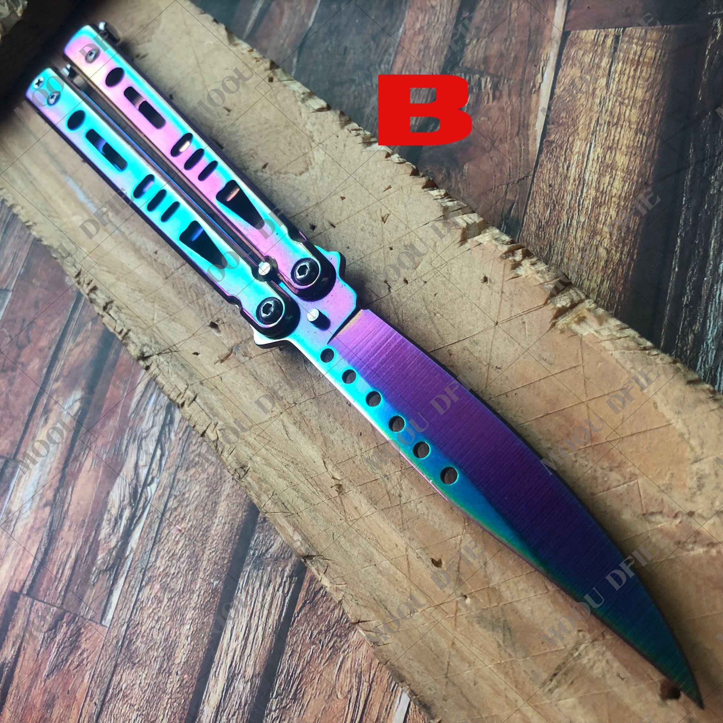 TOP Quality Pocket Practice Knife Tactical Butterfly Knives Very FAST Sharp Blade Camping Knifes Balisong Training KNIFE  Combat Hunting Knifes