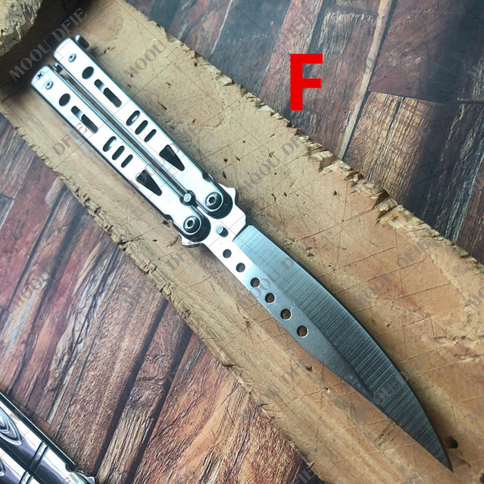 TOP Quality Pocket Practice Knife Tactical Butterfly Knives Very FAST Sharp Blade Camping Knifes Balisong Training KNIFE  Combat Hunting Knifes