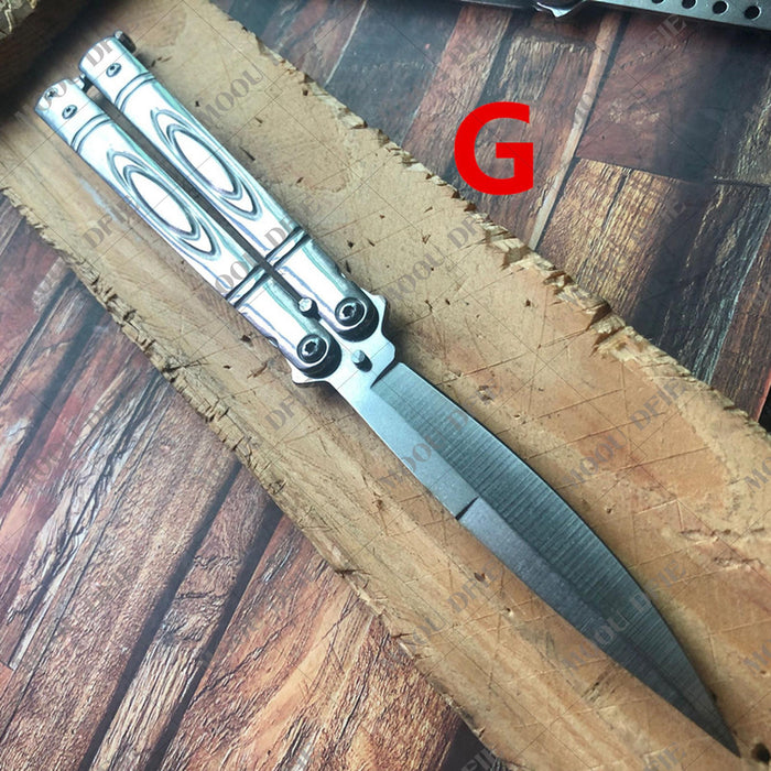 TOP Quality Pocket Practice Knife Tactical Butterfly Knives Very FAST Sharp Blade Camping Knifes Balisong Training KNIFE  Combat Hunting Knifes