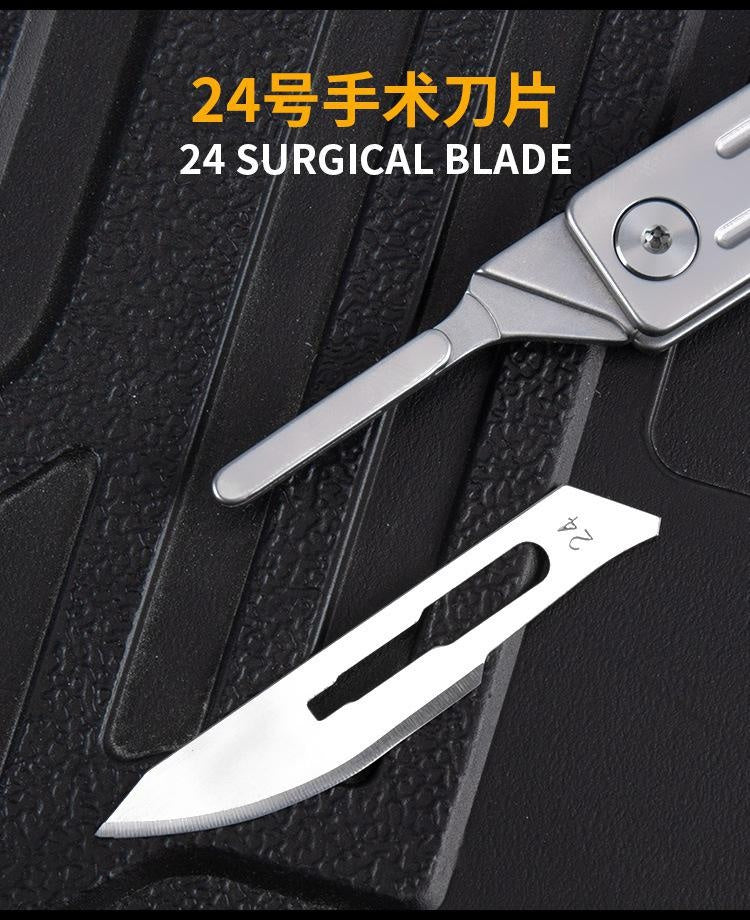 Mini Folding Knife Stainless Steel Utility Knife Sharp Surgical Blade  Carving Knife Out of the Box Keychain Knife