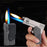 NEw Gun shape Foldable Lighter Blue&Yellow Dual Flame Jet Lighters New Spray Gun Butane Lighters Gas Cigarette Lighter For Man Gift(Without Gas)