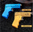 NEw Gun shape Foldable Lighter Blue&Yellow Dual Flame Jet Lighters New Spray Gun Butane Lighters Gas Cigarette Lighter For Man Gift(Without Gas)