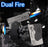 NEw Gun shape Foldable Lighter Blue&Yellow Dual Flame Jet Lighters New Spray Gun Butane Lighters Gas Cigarette Lighter For Man Gift(Without Gas)