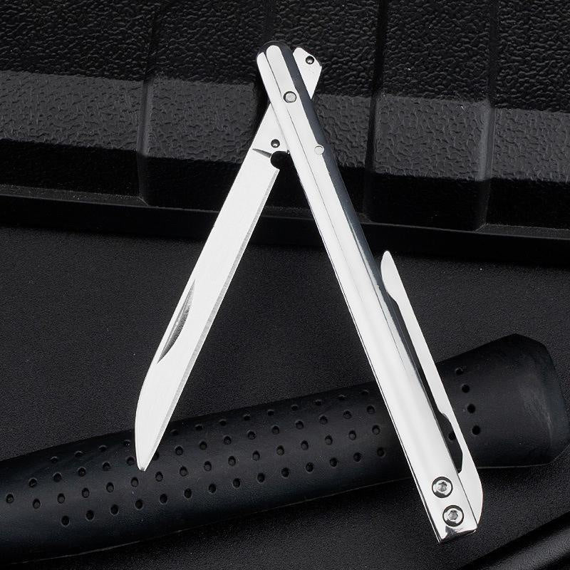 New Factory spot express Small knife Outdoor portable fruit knife stainless steel folding knife steel pen knife open box folding knife