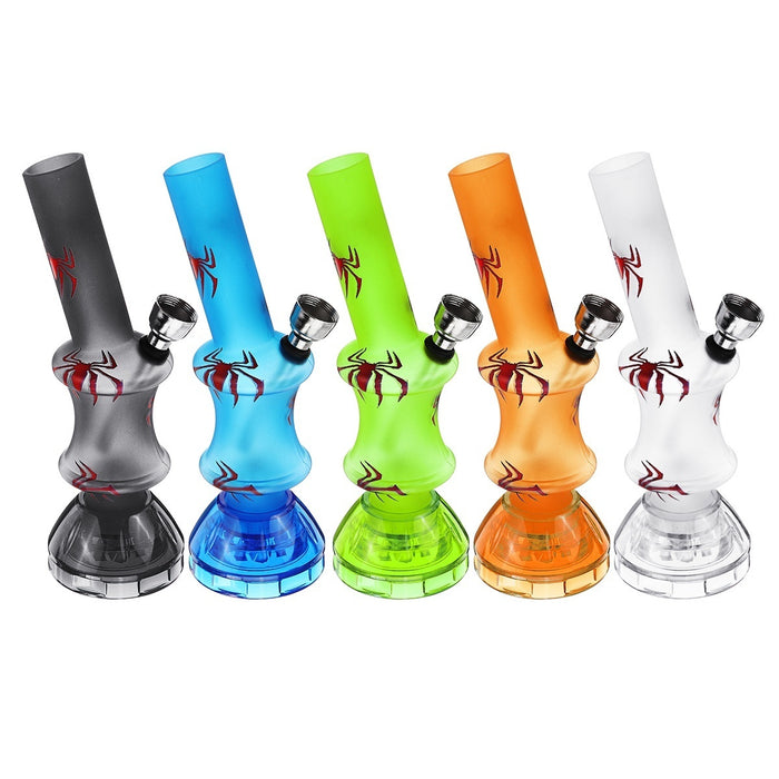 New Acrylic Hookah Pipe Water Smo  Pipes Tobacco Smoke Shisha Pipe W/Tobacco Grinder