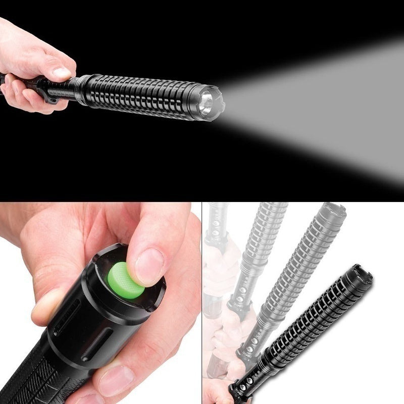 2025 Tactical Flashlight Stun Gun for sale Volts Stun Baton Self-defense Weapons For Women Survival Camp | POPOTR™