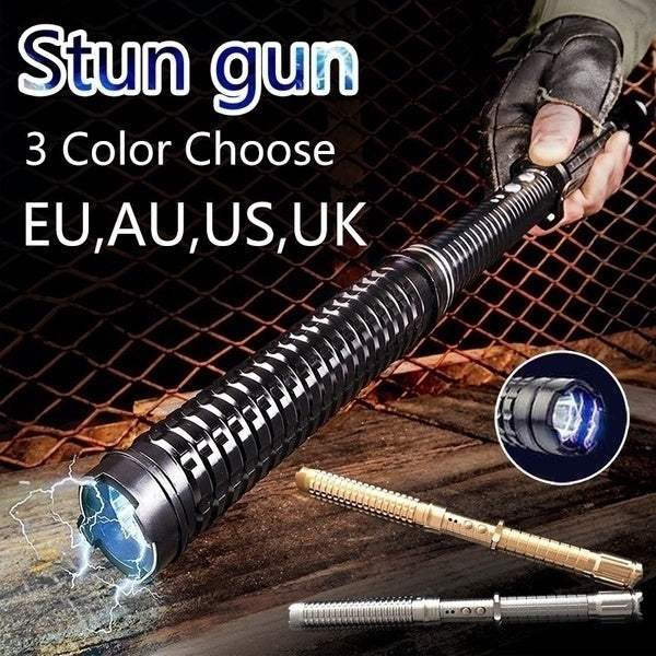 2022 Tactical Flashlight Stun Gun for sale Volts Stun Baton Self-defense Weapons For Women Survival Camp | POPOTR™