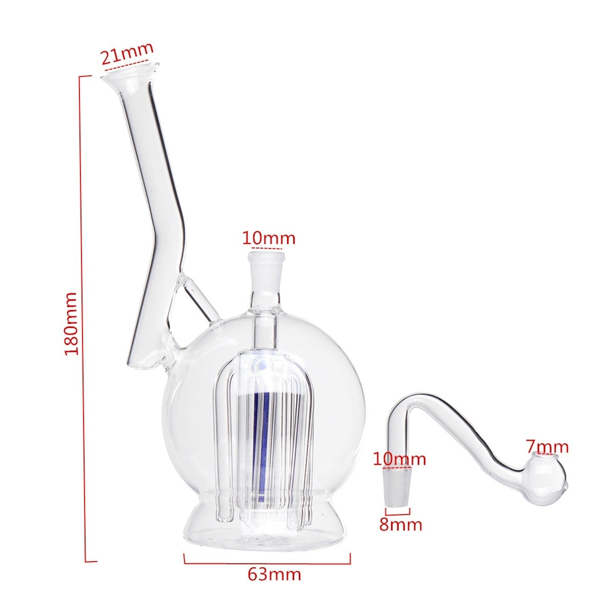 Hookah Water Glass Smoking Pipes Glassware Shisha Tobacco Bowl Oil Burner For  Herb Cigarette