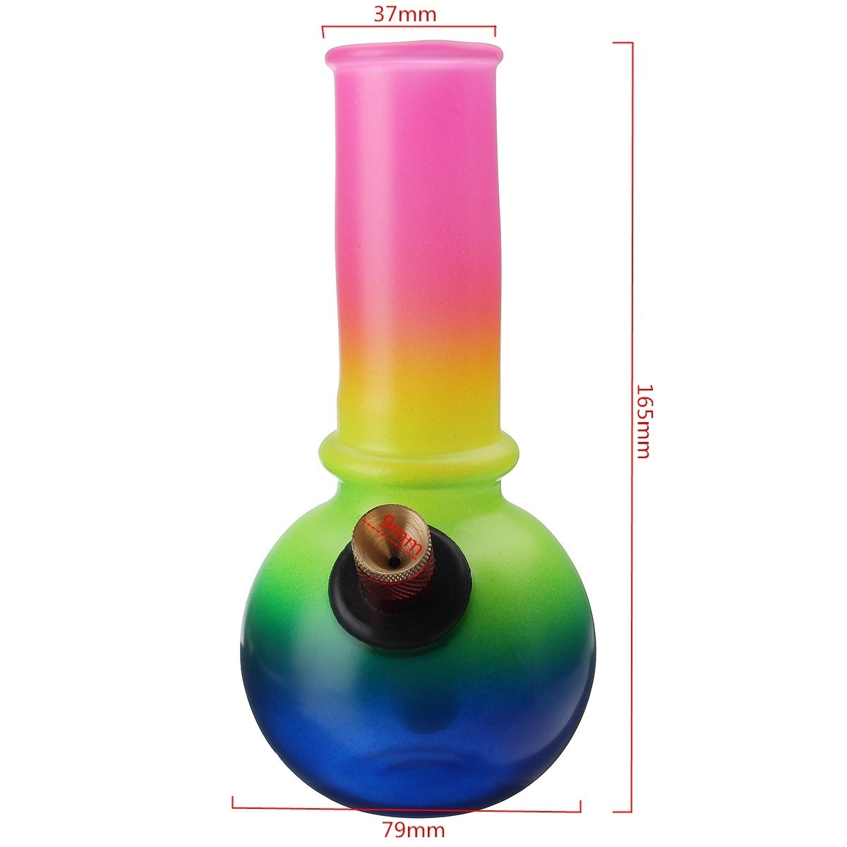 6.5" Colorful Hookah Water Glass Smoking Pipes Smoke Shisha Tobacco Herb Cigarette Fitter Bottle