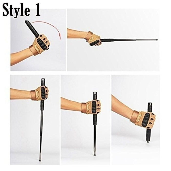 High-quality Mechanical Stick Self-defense Weapons in Car Tactical Telescopic Three-section Stick for Men Gift