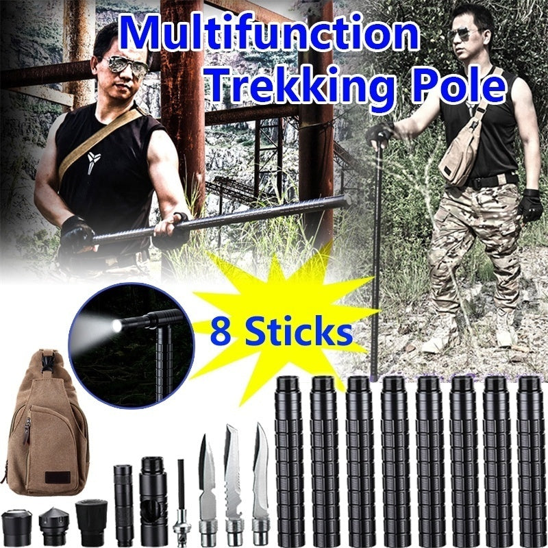 2025 Tactical Hiking Stick Multi-function Walking Stick  Hunting Climbing Sticks Climbing Gear | POPOTR™