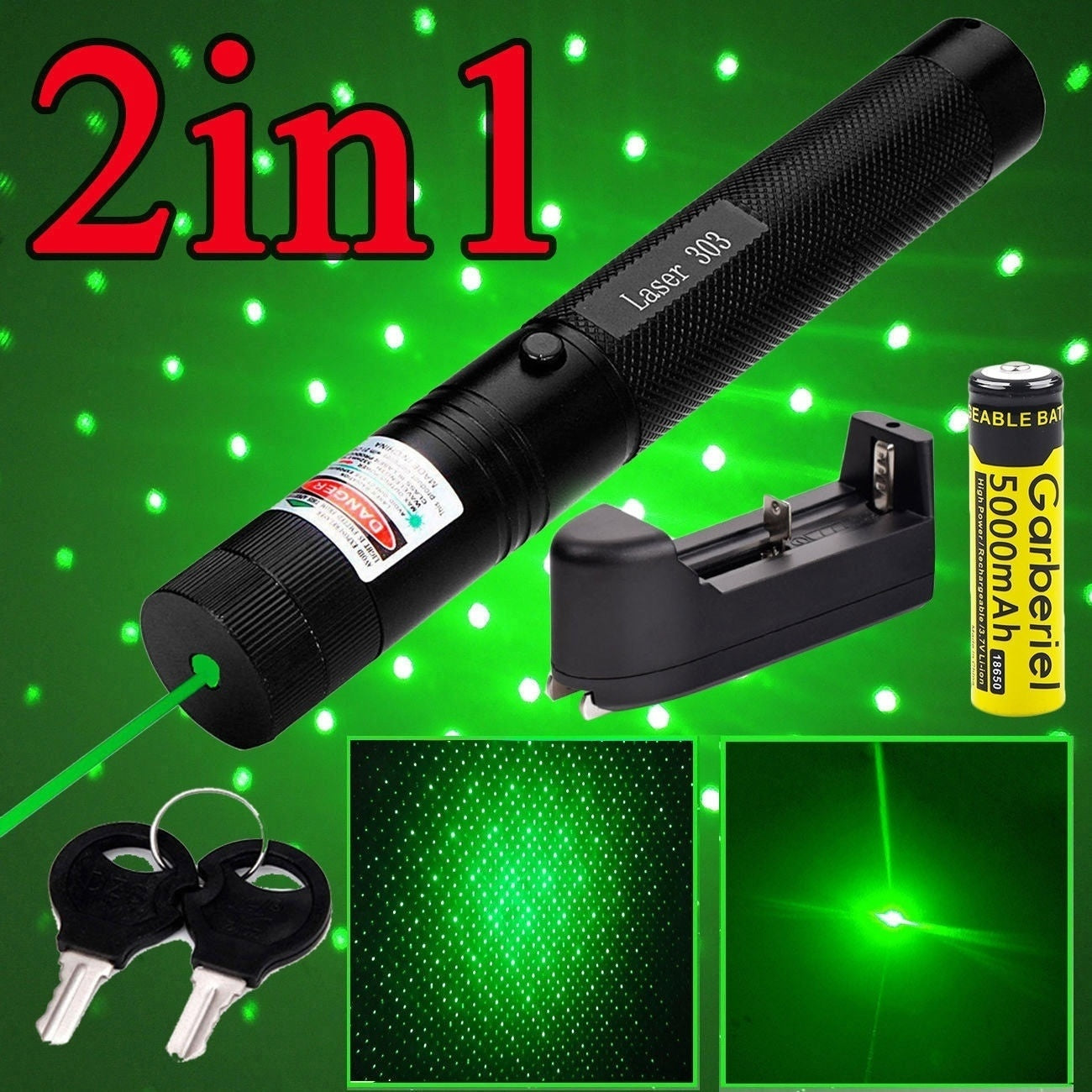 2025 532nm Best Laser Pointer Pen Adjustable Focus 301 Keyed for 5000-10000 Meters | POPOTR™