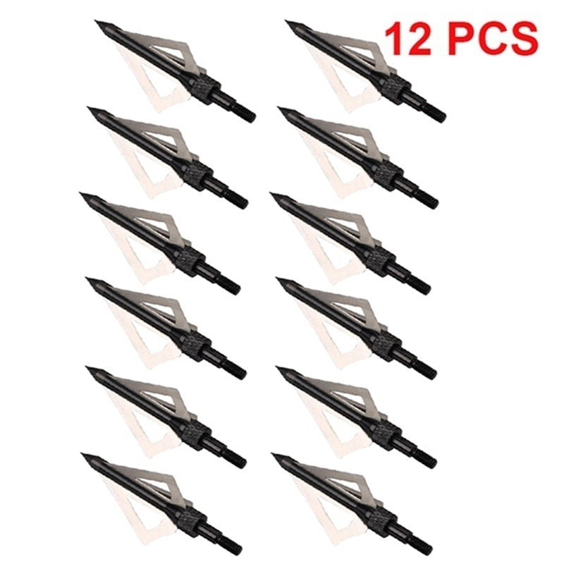 2025 6/12Pcs Hunting Bow and Arrow Broadheads With 3 Blade For Hunting Arrows | POPOTR™