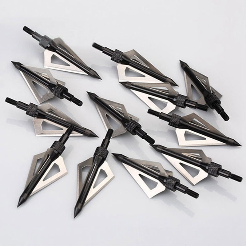 2025 6/12Pcs Hunting Bow and Arrow Broadheads With 3 Blade For Hunting Arrows | POPOTR™