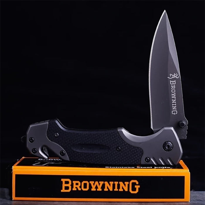 Fashion Browning 440C Stainless Steel Blade Titanium Coating Outdoor EDC Tactical Folding Pocket Knife