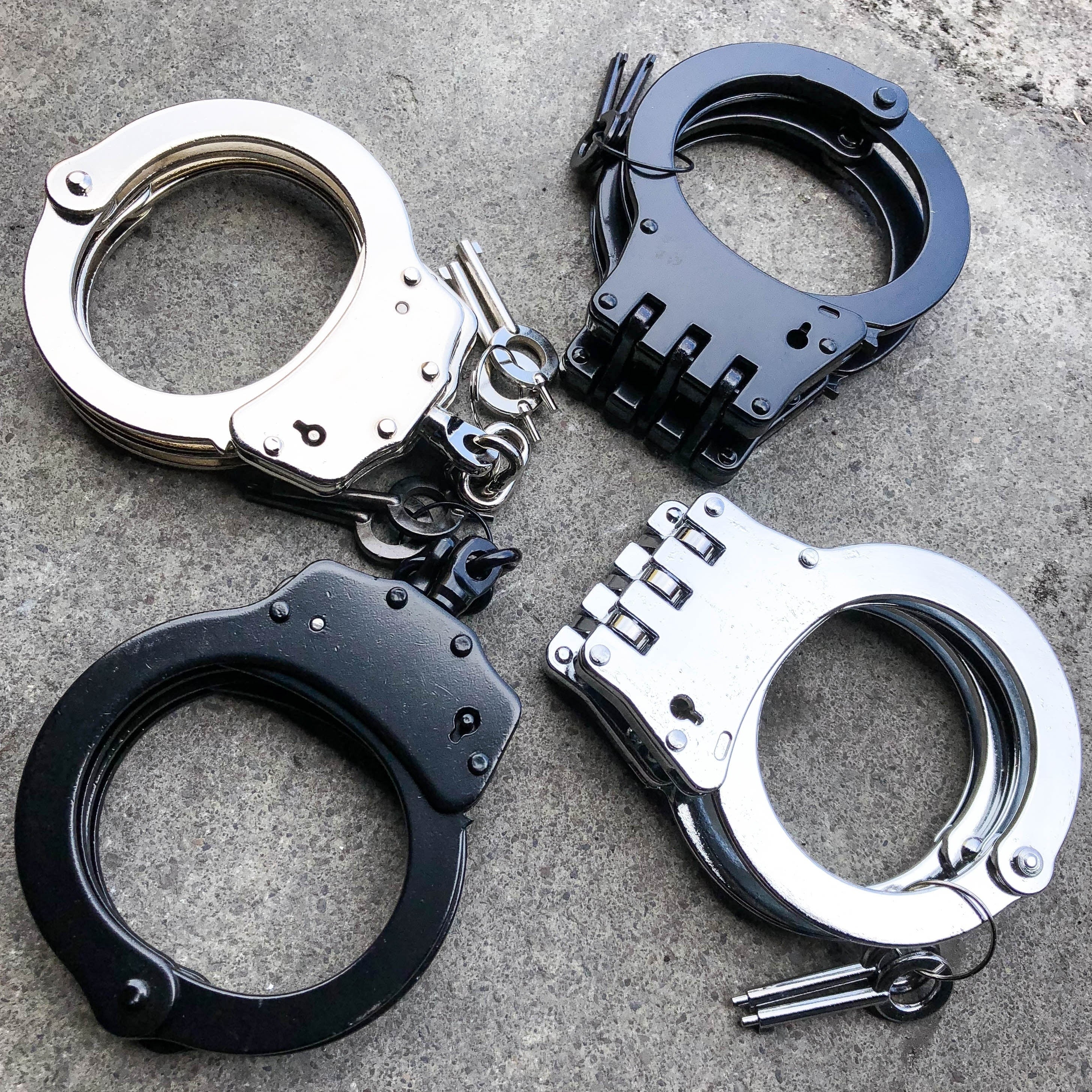 2025 Police Handcuffs Sex Handcuffs Hinged Handcuffs key Double Lock Handcuffs For Sale Metal | POPOTR™