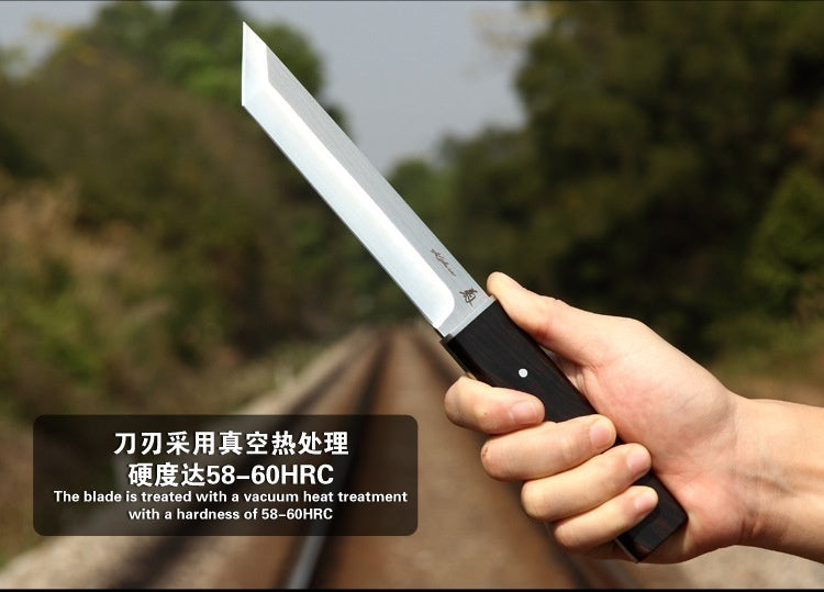 2022 D2 Survival Knife Swiss Army Knife Japanese Hunting Knife Tactical Knife Blade Ebony Handle Knife | POPOTR™