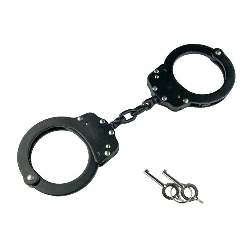 2025 Police Handcuffs For Sale Sex Handcuffs key Double Lock Handcuffs Hinged Handcuffs Metal | POPOTR™