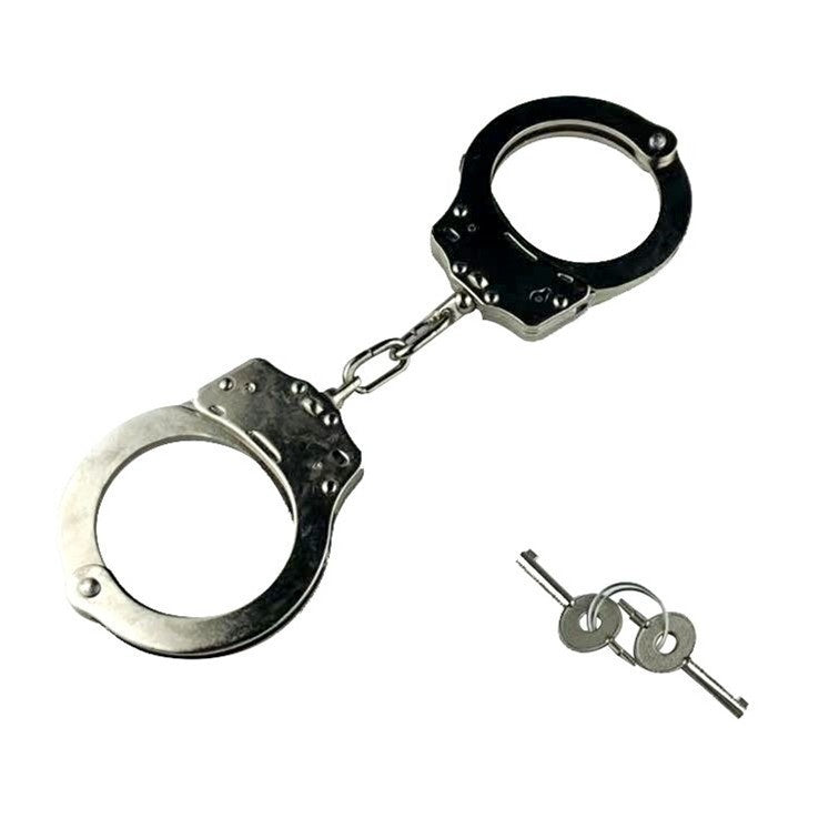 2025 Police Handcuffs For Sale Sex Handcuffs key Double Lock Handcuffs Hinged Handcuffs Metal | POPOTR™