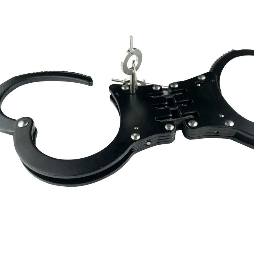 2025 Police Handcuffs For Sale Sex Handcuffs key Double Lock Handcuffs Hinged Handcuffs Metal | POPOTR™