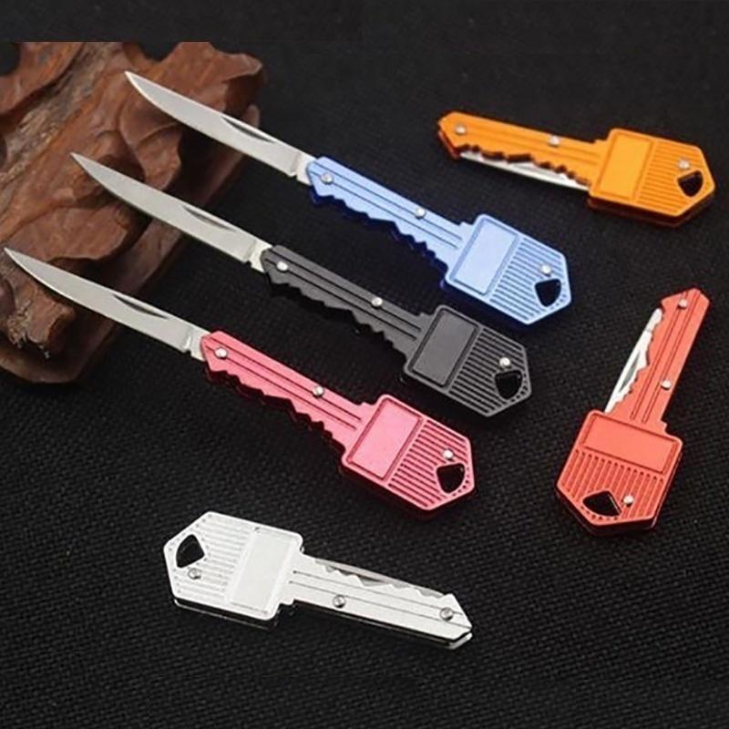 【Free gift】New Portable Key Knife Utility Knife  - Kitchen  - Knife Carrying Portable Camping Outdoor  - Fishing Survival Pocket  - Folding Blade Key -  Knife